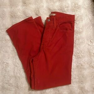 Levi’s ribcage straight ankle orange corduroy pants jeans 🧡